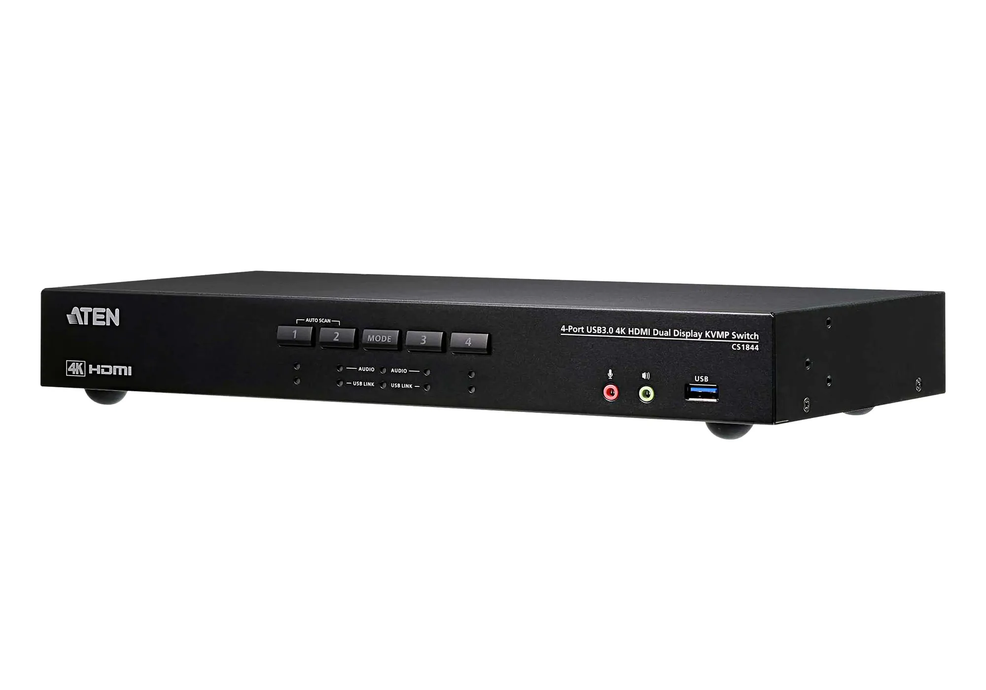 4-Port USB 3.0 4K HDMI Dual Display KVMP™ Switch HDMI 2.0 standard and supports up to 4K DCI (4096 x 2160 @ 60Hz) (CS1844)