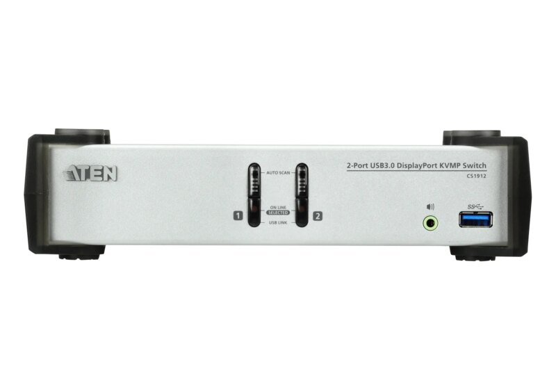 ATEN 2-port USB 3.0 DisplayPort Audio KVMP Switch support up to 3840x2160@30Hz W/(US/EU/OUT) CORD (CS1912)_5
