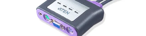 ATEN 4-Port PS2 VGA Cable-Built-in KVM with Audio support (CS64A)