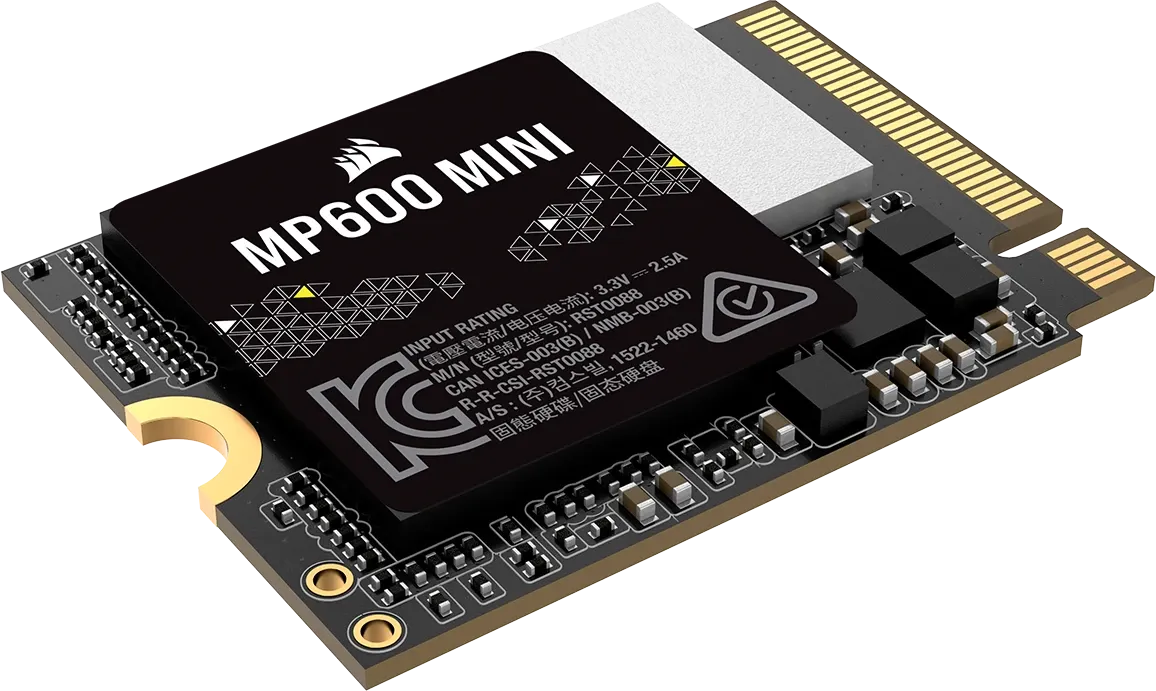Corsair MP600 MINI 1TB M.2 NVMe PCIe Gen. 4 x4 SSD; Read Up To 4800MB/s; Write up to 4800MB/s (CSSD-F1000GBMP600MNR2)