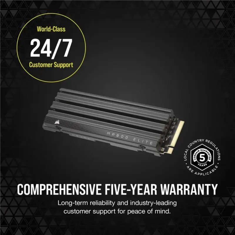 Corsair MP600 ELITE 2TB Gen4 PCIe x4 NVMe M.2 SSD with heatsink; Read Up To 7000MB/s; Write up to 6500MB/s (CSSD-F2000GBMP600EHS) - Image 18
