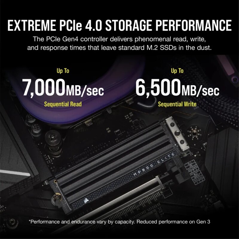 Corsair MP600 ELITE 2TB Gen4 PCIe x4 NVMe M.2 SSD with heatsink; Read Up To 7000MB/s; Write up to 6500MB/s (CSSD-F2000GBMP600EHS) - Image 29