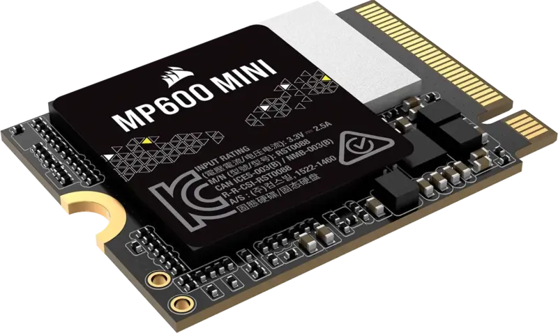 Corsair MP600 MINI 2TB M.2 NVMe PCIe Gen. 4 x4 SSD; Read Up To 7000MB/s; Write up to 6200MB/s (CSSD-F2000GBMP600MNR2)
