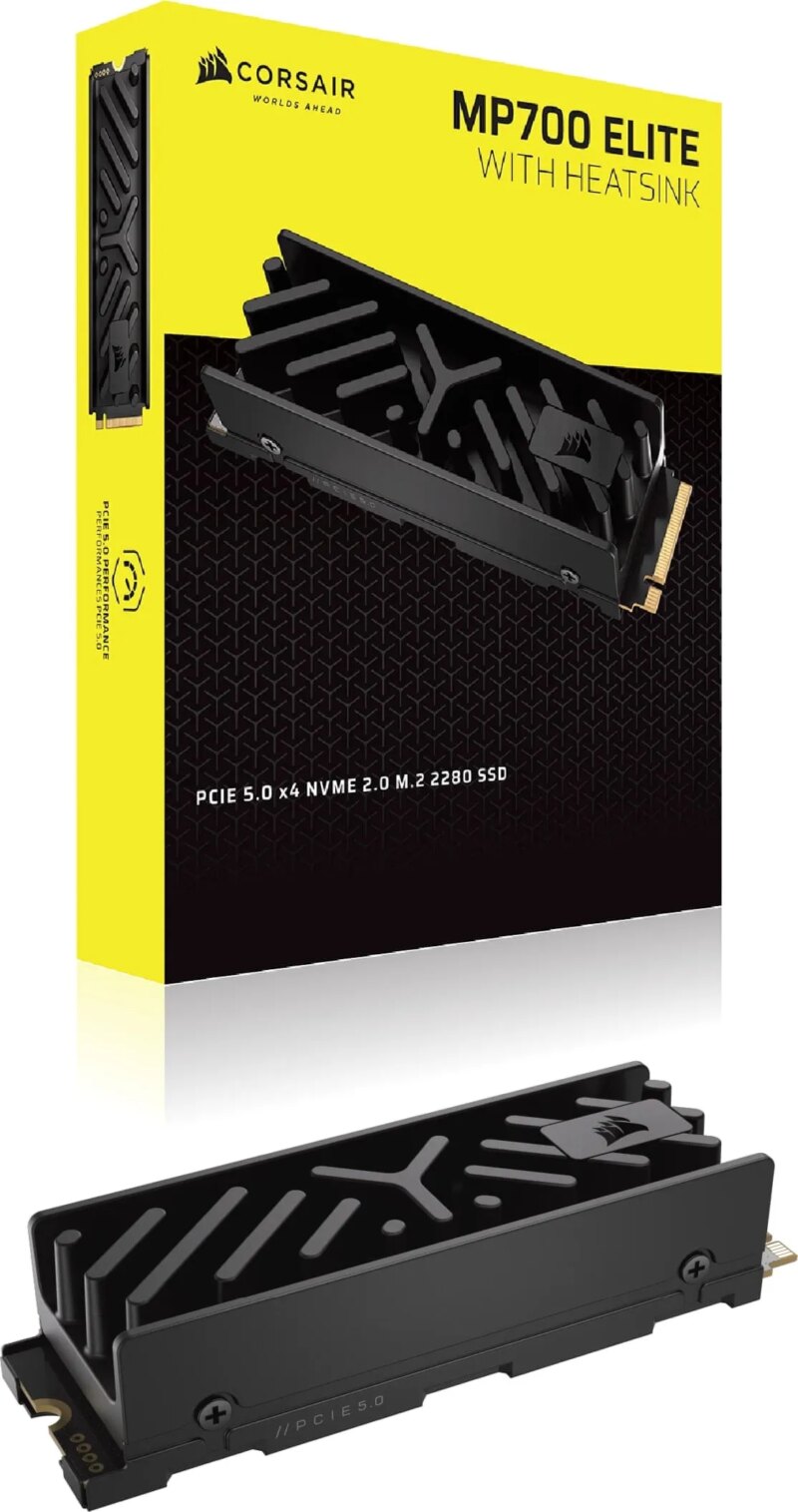 Corsair MP700 ELITE with Heatsink 2TB M.2 NVMe PCIe Gen. 5 x4 SSD Read Up To 10 00MB/s; Write up to 8500MB/s (CSSD-F2000GBMP700EHS)_1