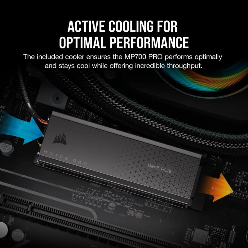 Corsair MP700 PRO 2TB M.2 NVMe PCIe Gen. 5 x4 SSD with Cooler; Read Up To 12 400MB/s; Write up to 11 800MB/s (CSSD-F2000GBMP700PRO)_7