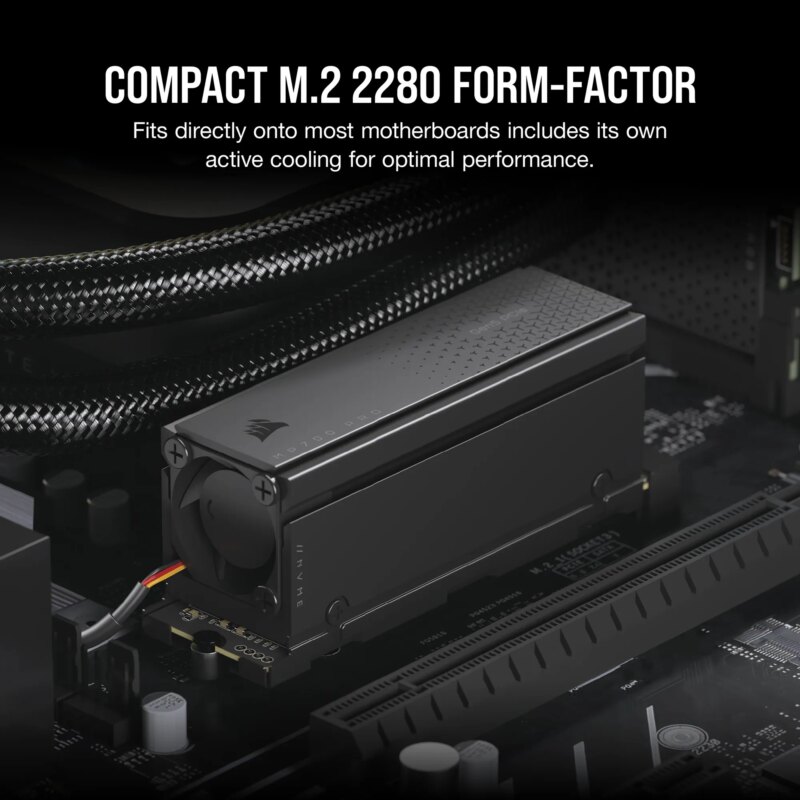 Corsair MP700 PRO 2TB M.2 NVMe PCIe Gen. 5 x4 SSD with Cooler; Read Up To 12 400MB/s; Write up to 11 800MB/s (CSSD-F2000GBMP700PRO)_9
