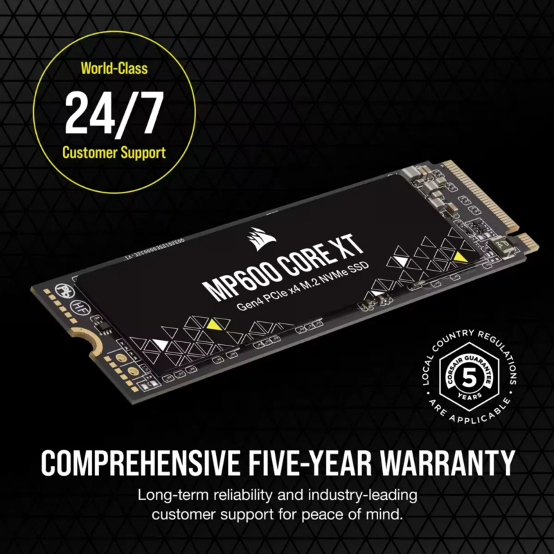 Corsair MP600 CORE XT 4TB NVMe PCIe M.2 SSD; Read Up To 5000MB/s; Write up to 4400MB/s (CSSD-F4000GBMP600CXT) - Image 28