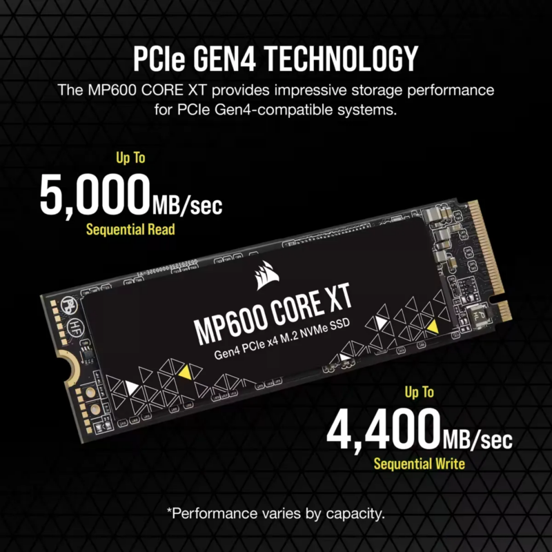 Corsair MP600 CORE XT 4TB NVMe PCIe M.2 SSD; Read Up To 5000MB/s; Write up to 4400MB/s (CSSD-F4000GBMP600CXT) - Image 38