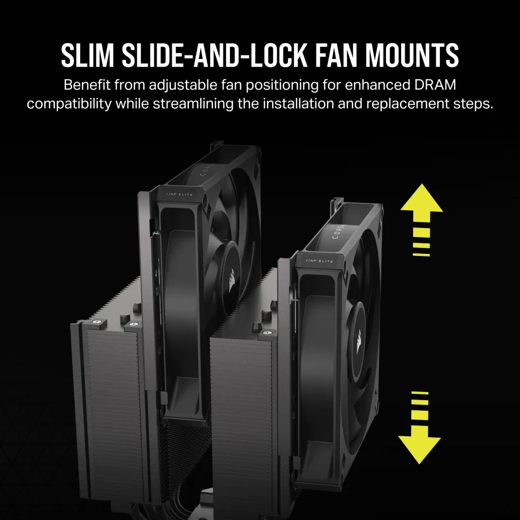Corsair A115 High-Performance Dual Fan Tower CPU Air Cooler (CT-9010011-WW)