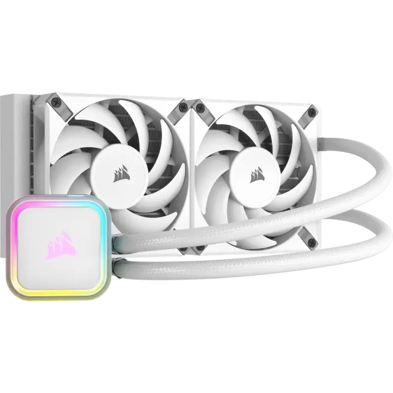 Corsair iCUE H100i ELITE RGB 240mm Liquid CPU Cooler - White AMD: AM5; AM4; sTRX4; sTR5 | Intel LGA: 1700/1851; 1200; 115X; 2066 (CW-9060078-WW)_10