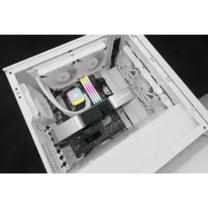 Corsair iCUE H100i ELITE RGB 240mm Liquid CPU Cooler - White AMD: AM5; AM4; sTRX4; sTR5 | Intel LGA: 1700/1851; 1200; 115X; 2066 (CW-9060078-WW)