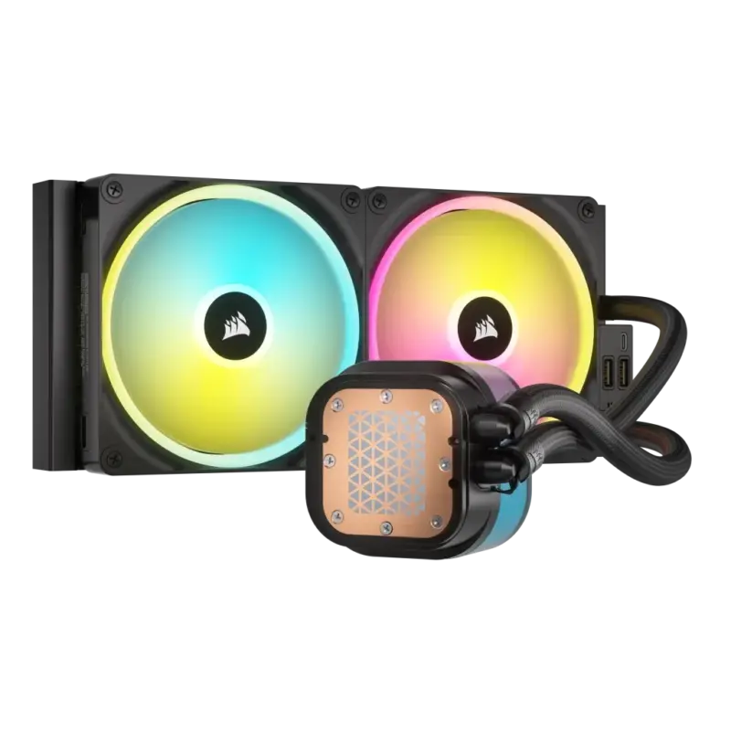 Corsair iCUE LINK H115i RGB Liquid CPU Cooler - QX140 RGB Fans - 280mm Radiator - Fits Intel® LGA 1700; AMD® AM5 - Hub included (CW-9061002-WW)_1