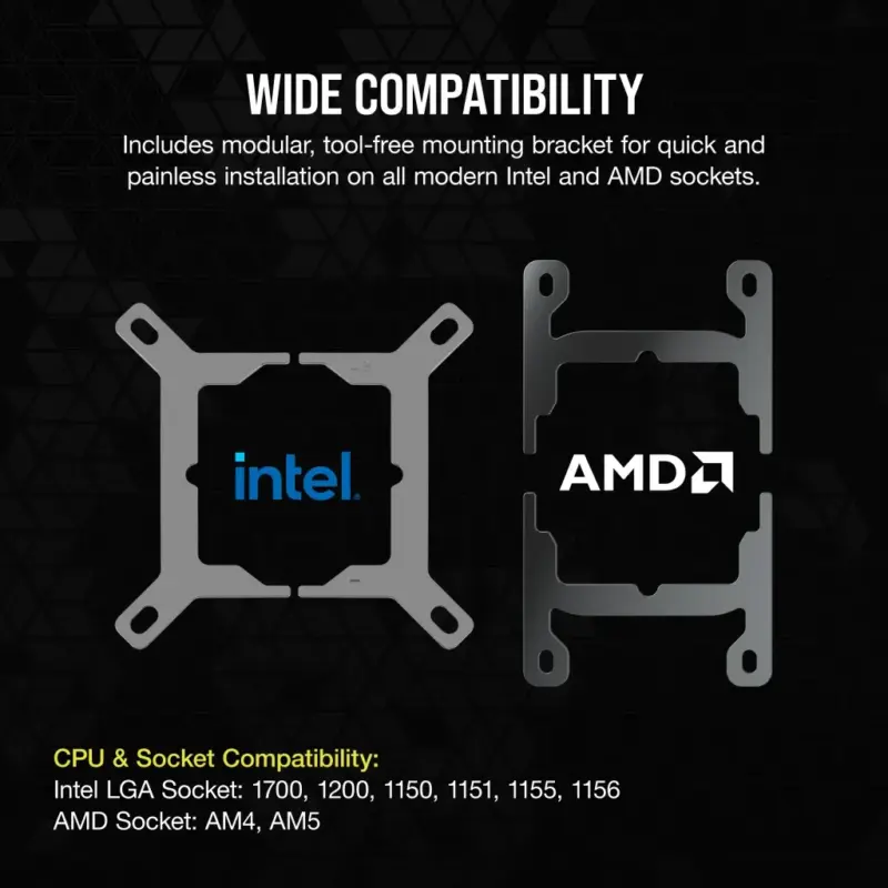 Corsair iCUE LINK H115i RGB Liquid CPU Cooler - QX140 RGB Fans - 280mm Radiator - Fits Intel® LGA 1700; AMD® AM5 - Hub included (CW-9061002-WW) - Image 32