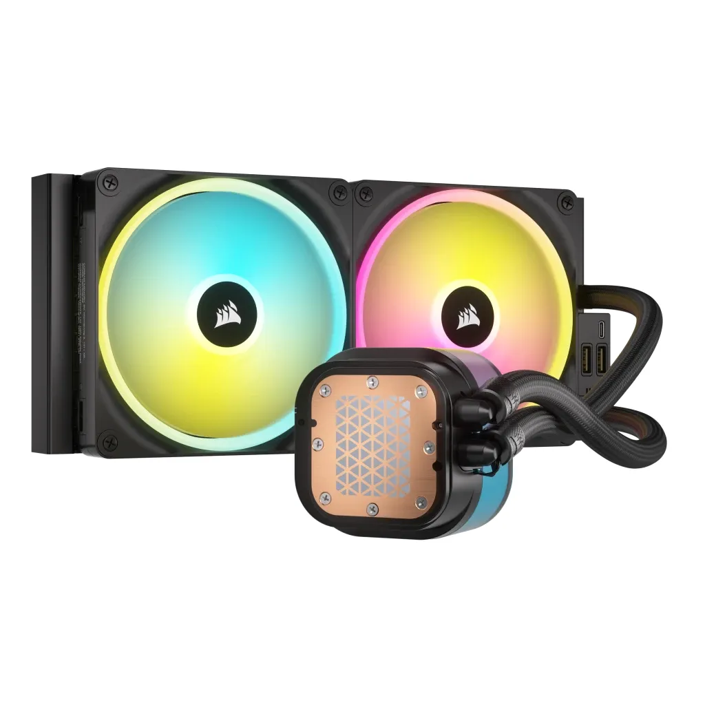 Corsair iCUE LINK H115i RGB Liquid CPU Cooler - QX140 RGB Fans - 280mm Radiator - Fits Intel® LGA 1700; AMD® AM5 - Hub included (CW-9061002-WW)
