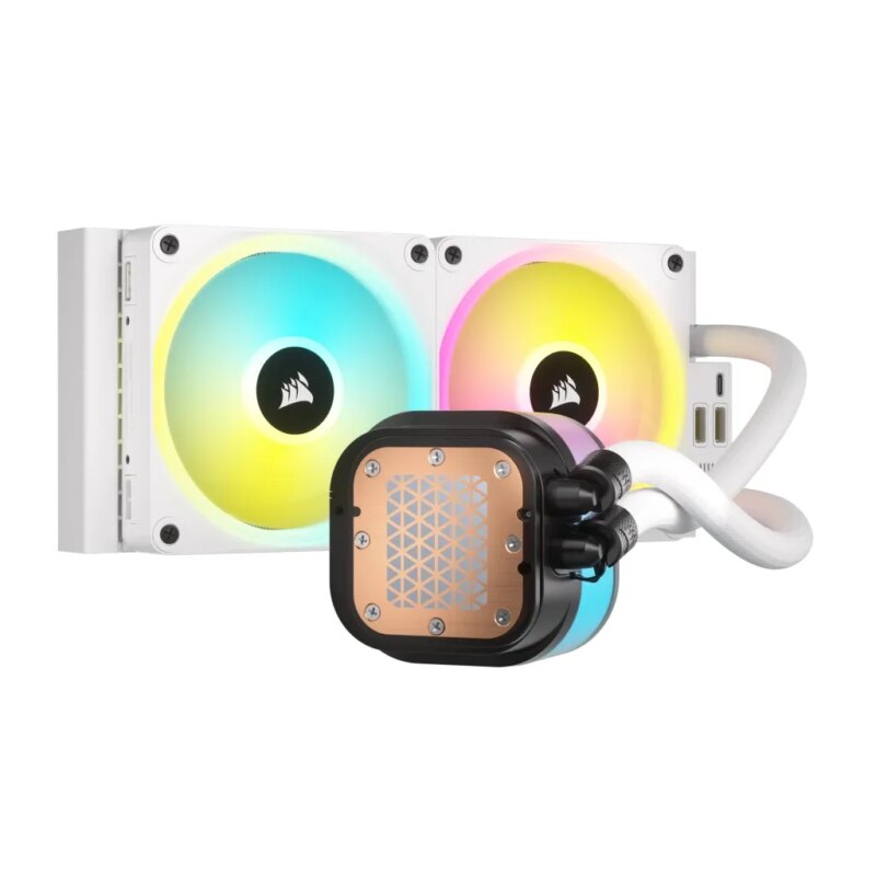 Corsair iCUE LINK H100i RGB Liquid CPU Cooler - QX120 RGB Fans - White - 240mm Radiator - Fits Intel® LGA 1700; AMD® AM5 - Hub I (CW-9061005-WW)_12