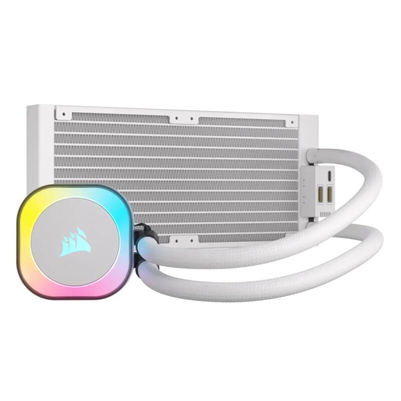 Corsair iCUE LINK H100i RGB Liquid CPU Cooler - QX120 RGB Fans - White - 240mm Radiator - Fits Intel® LGA 1700; AMD® AM5 - Hub I (CW-9061005-WW) - Image 23