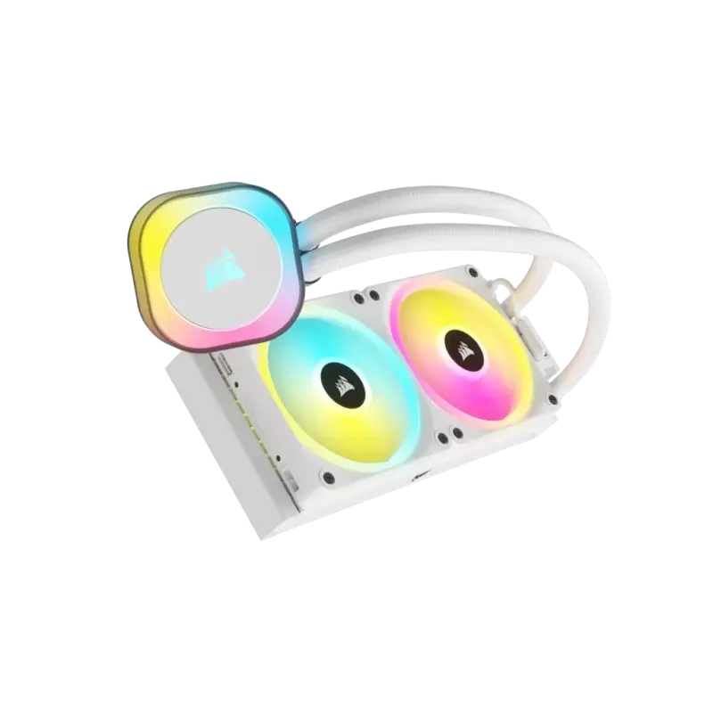 Corsair iCUE LINK H100i RGB Liquid CPU Cooler - QX120 RGB Fans - White - 240mm Radiator - Fits Intel® LGA 1700; AMD® AM5 - Hub I (CW-9061005-WW) - Image 26