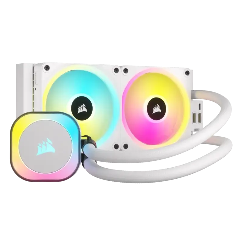 Corsair iCUE LINK H100i RGB Liquid CPU Cooler - QX120 RGB Fans - White - 240mm Radiator - Fits Intel® LGA 1700; AMD® AM5 - Hub I (CW-9061005-WW) - Image 28