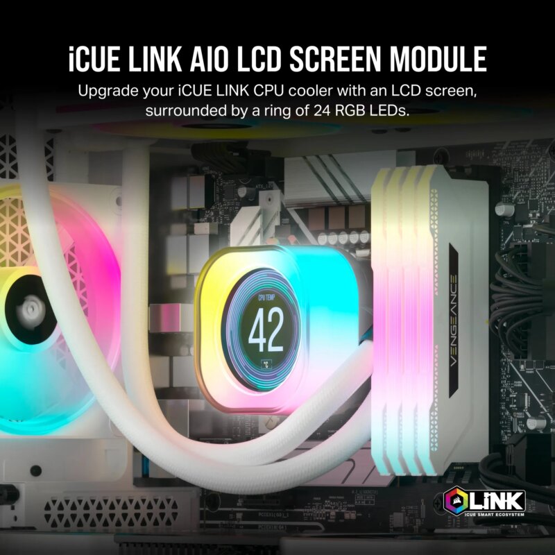 Corsair iCUE LINK AIO LCD Screen Module; White (CW-9061012-WW)_5