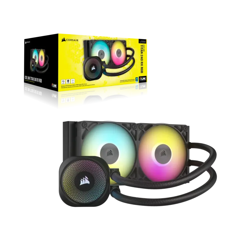 Corsair iCUE LINK TITAN 240 RX RGB Liquid CPU Cooler – RX120 RGB Fans – Fits Intel® LGA 1851/1700; AMD® AM5/AM4. (CW-9061016-WW)_2