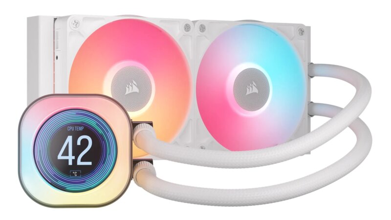 Corsair iCUE LINK TITAN 240 RX LCD Liquid CPU Cooler - White – RX120 RGB Fans – Fits Intel® LGA 1851/1700; AMD® AM5/AM4. (CW-9061025-WW)_13