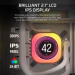 Corsair iCUE LINK TITAN 240 RX LCD Liquid CPU Cooler - White – RX120 RGB Fans – Fits Intel® LGA 1851/1700; AMD® AM5/AM4. (CW-9061025-WW)