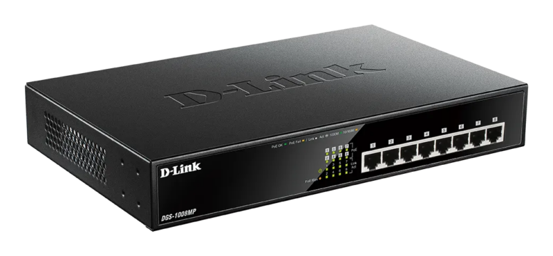 D-Link 8-Ports 10/100/1000Mbps Unmanaged Gigabit Switch (Metal Case; 8 x POE ports) (DGS-1008MP)_5