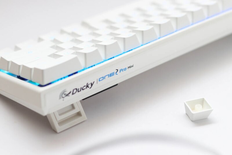 Ducky Keyboard One 2 Pro 60% Mechanical Keyboard; RGB; PBT Double Shot Keycaps - White- Cherry Black . (DKON2061ST-AUSPDWWT2)_2