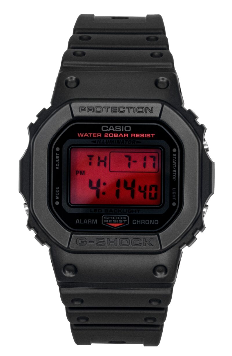 Casio Origin Digital Resin Strap Quartz DW-5600BBR-1 200M Men's Watch