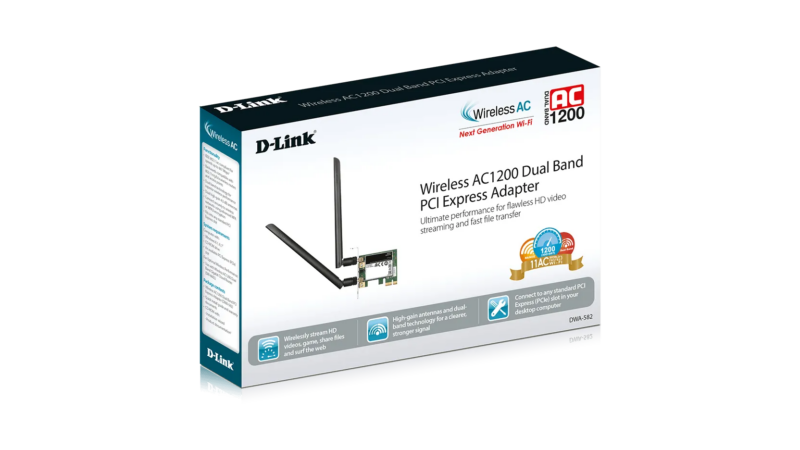 D-Link Wireless AC1300 Dual Band PCI Express Adapter (DWA-582)_3