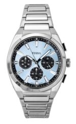 Fossil Everett Chronograph Stainless Steel Blue Dial Quartz FS6105 Men's Watch