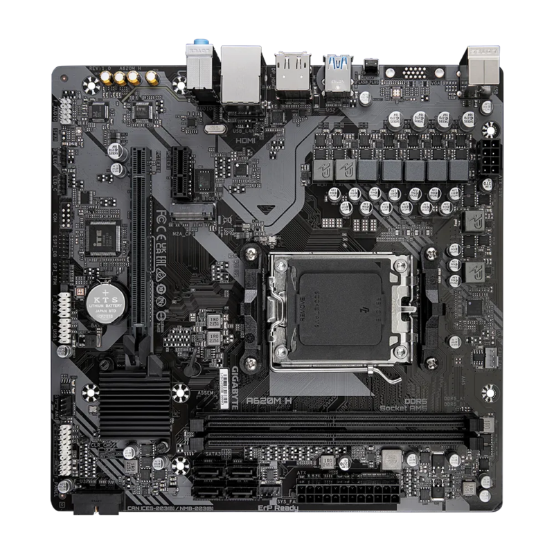 GIGABYTE AMD A620 Chipset for AMD AM5; 2x Dual DDR5; 1x M2; HDMI; DP; mATX. (GA-A620M-H)_2