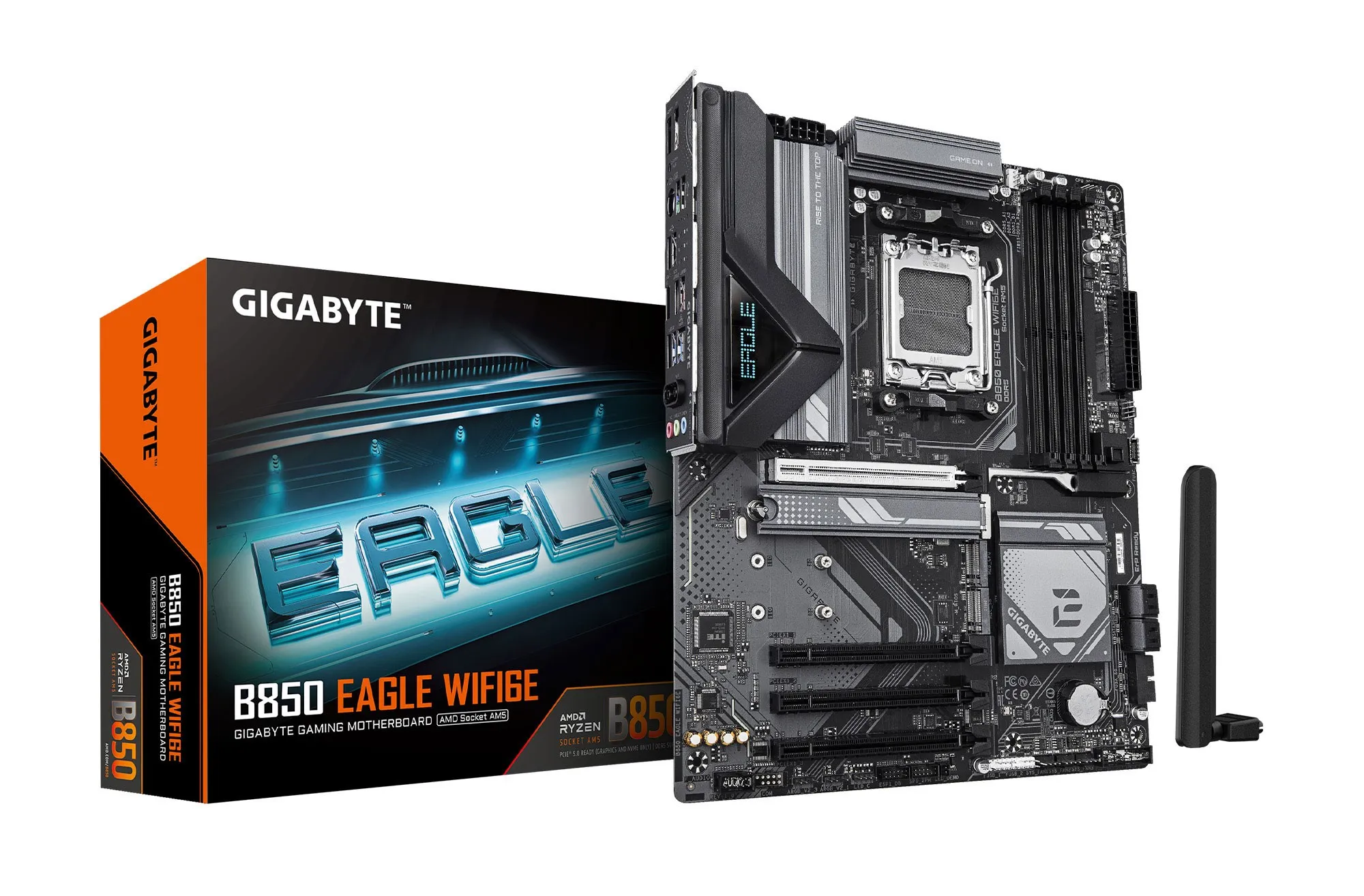 GIGABYTE AMD B850 Gaming Chipset for AMD AM5; 4x Dual DDR5; 3x M2; 1x HDMI 1x DP. . (GA-B850-EAGLE-WIFI6E)
