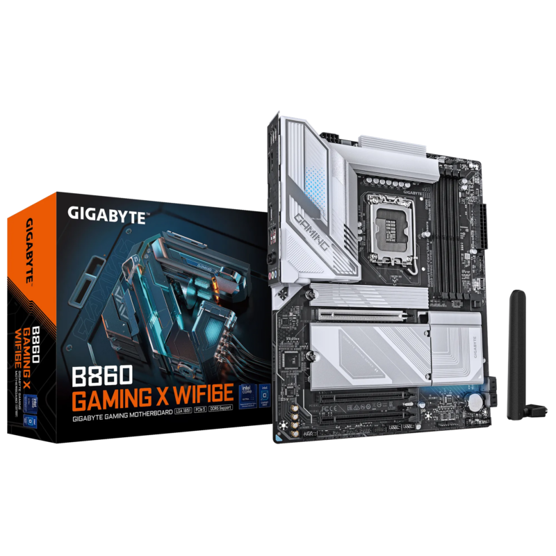 GIGABYTE Intel® B860 Chipset for LGA 1851; 4x DDR5; 3x M2; HDMI/DP/USB4.0 ; ATX. (GA-B860-GAMING-X-WIFI6E)