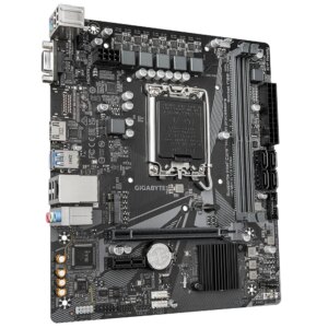GIGABYTE Motherboard Intel® H610 Chipset for LGA 1700; 2x DDR4; 1x M2; D-Sub/HDMI; mATX (GA-H610M-H-V3-DDR4)