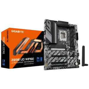 GIGABYTE Intel® Z890 Chipset for LGA 1851; 4x DDR5; 3x M2; USB4® USB Type-C®/DP; ATX. (GA-Z890-UD-WIFI6E)