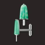 Ambrosini Jewels -  Gemelli Argento 925° Ghiacciolo Finitura Bianca Pietra Verde (GG 02 01 02)  JEWELRY_main