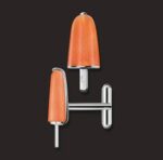 Ambrosini Jewels -  Gemelli  Argento 925° Ghiacciolo Finitura Bianca Pietra Arancio (GG 02 01 03)  JEWELRY_main