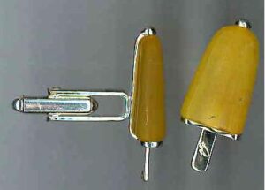 Ambrosini Jewels -  Gemelli Argento 925° Ghiacciolo Finitura Bianca Pietra Gialla (GG 02 01 09)  JEWELRY_main