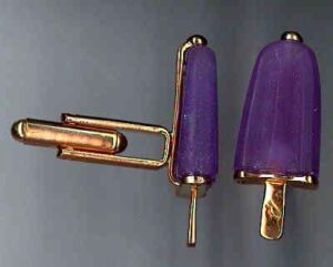 Ambrosini Jewels -  Gemelli Argento 925° Ghiacciolo Finitura Rosé Pietra Viola (GG 02 02 07)  JEWELRY_main