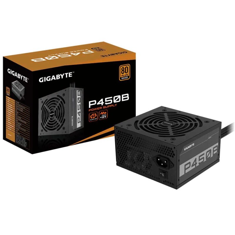 Gigabyte PSU P450B Bronze Certified 450W - 3 Year Warranty; 24/20-pin x 1; CPU 4+4-pin x 1; PCI-E 6+2-pin x 2; SATA x 6; Peri x3 (GP-P450B)_5