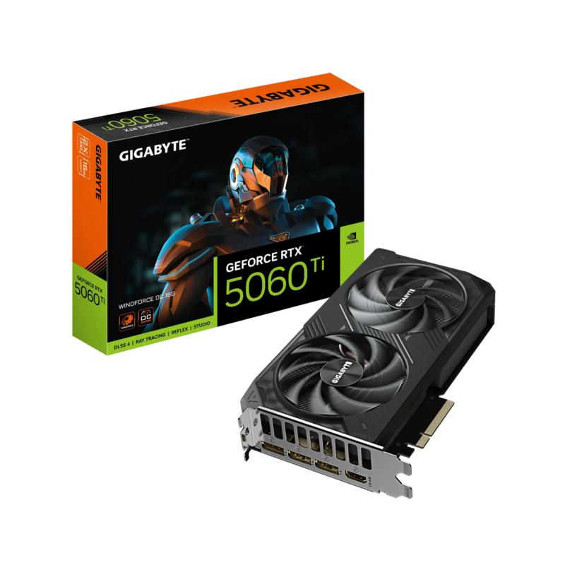 GIGABYTE nVidia GeForce RTX 5060Ti WINDFORCE OC 16GB - 16GB GDDR7; 128-Bit Memory Bus; 1x HDMI; 3x DisplayPort . (GV-N506TWF2OC-16GD)_5