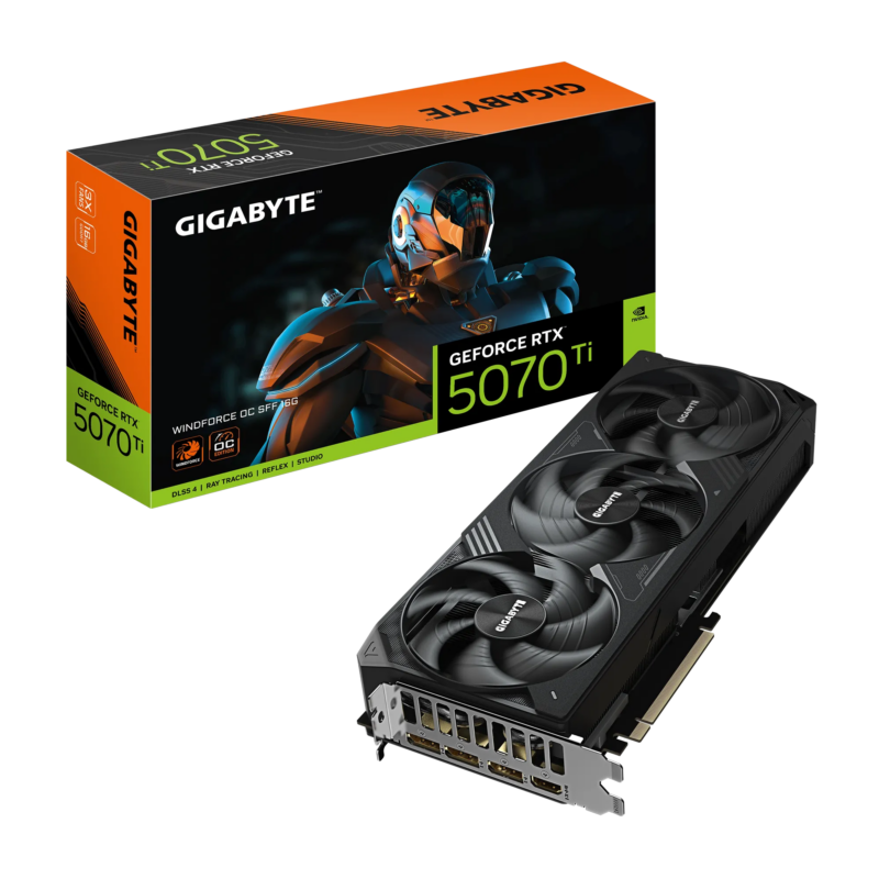 GIGABYTE nVidia GeForce RTX™ 5070Ti WINDFORCE OC SFF - 16GB GDDR7 HDMIx1/DPx3 (GV-N507TWF3OC-16GD)_3
