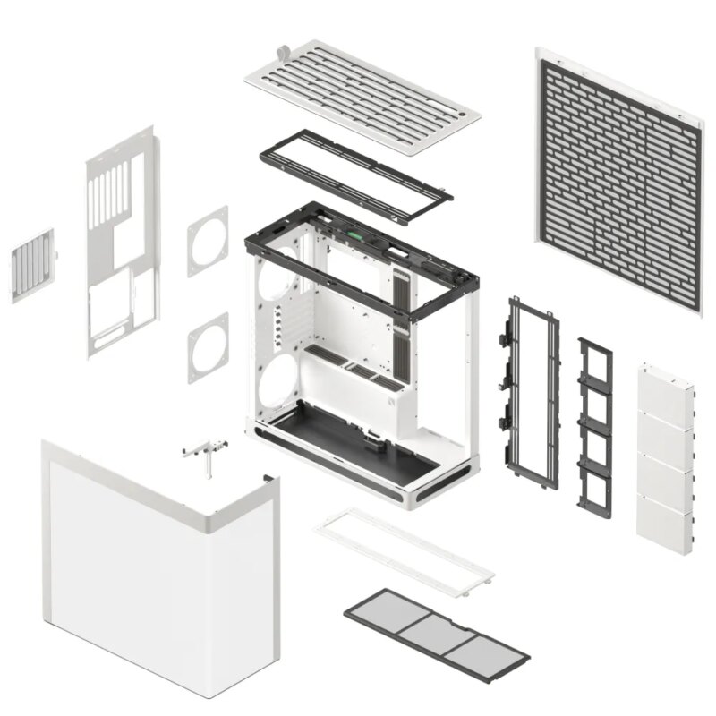 Aerocool HAVN HS 420 Base Edition White EATX case - Supports up to 11 fans (0 incl) - 4x 3.5'' or 8x 2.5'' - 420mm Radiator. (HVN-CA-HS420-05)_1