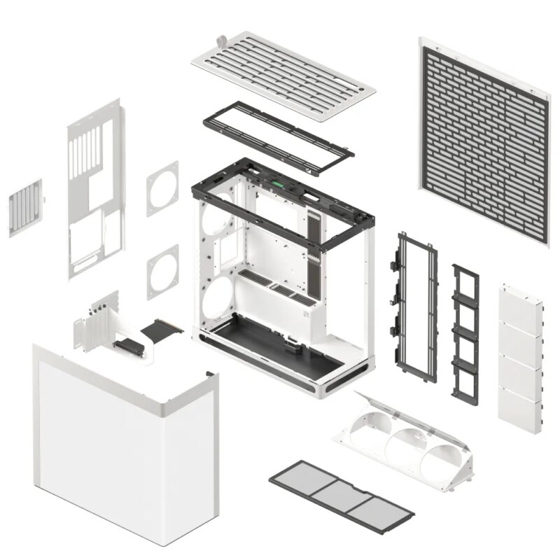 Aerocool HAVN HS 420 Base Edition White EATX case - Adjustable GPU Bracket - Supports 11 fans (0 Incl) - 4x 3.5'' or 8x 2.5'' (HVN-CA-HS420-07)_2