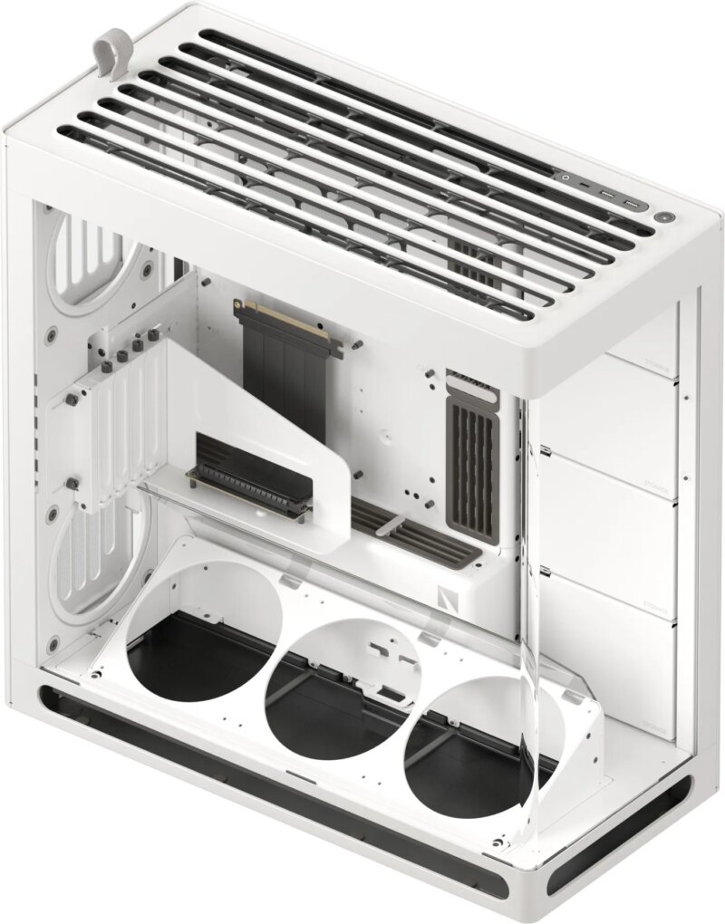 Aerocool HAVN HS 420 Base Edition White EATX case - Adjustable GPU Bracket - Supports 11 fans (0 Incl) - 4x 3.5'' or 8x 2.5'' (HVN-CA-HS420-07)