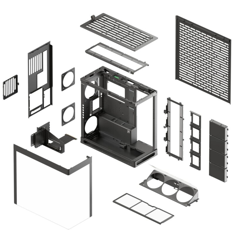 Aerocool HAVN HS 420 Base Edition Black EATX case - Adjustable GPU Bracket - Supports 11 fans (0 incl) - 4x 3.5'' or 8x 2.5'' (HVN-CA-HS420-08)_2