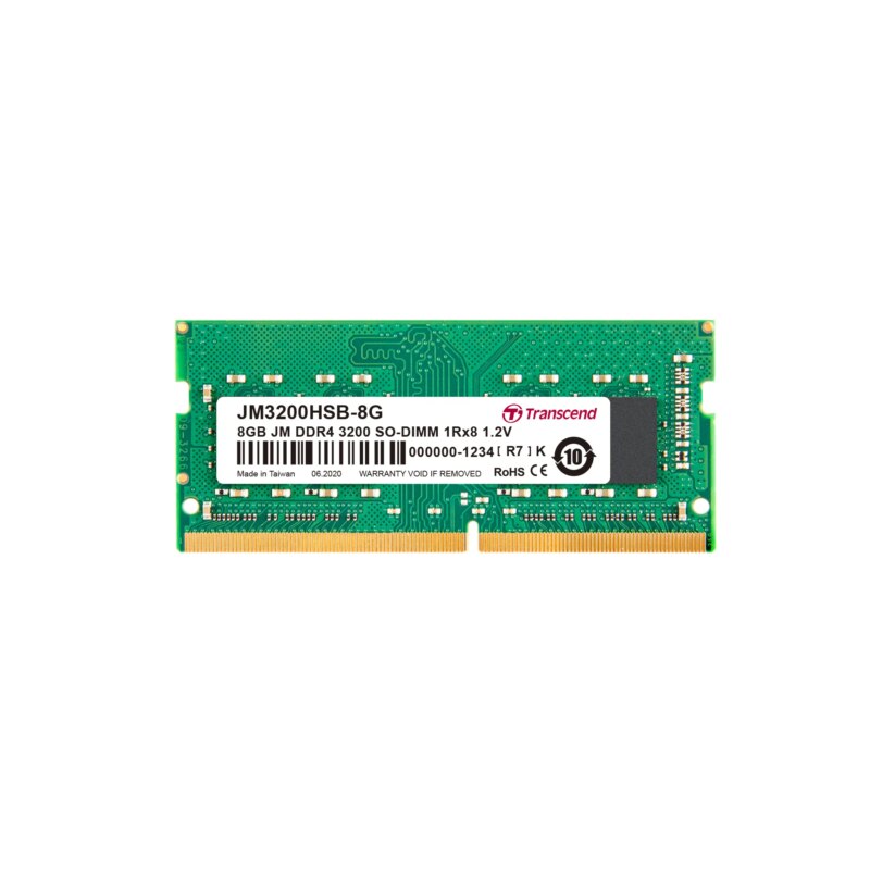 TRANSCEND 8GB DDR4 3200MHZ SO-DIMM 1Rx8 1Gx8 CL22 1.2V (JM3200HSB-8G)_2