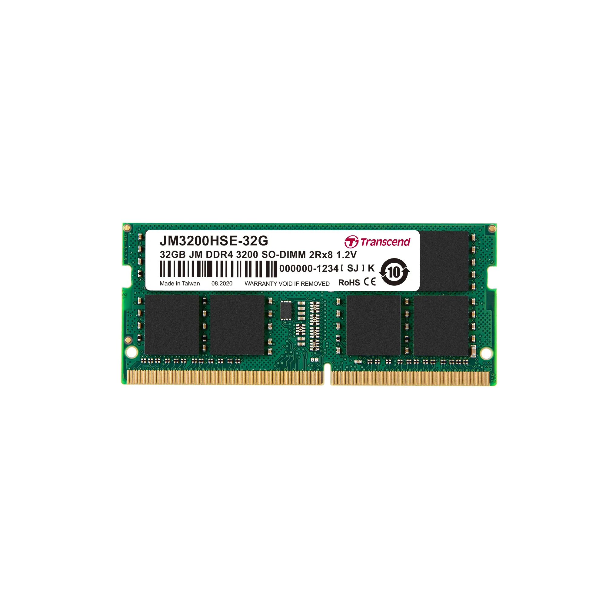 TRANSCEND JET MEMORY 32GB DDR4-3200 NOTEBOOK SO-DIMM 2RX8 CL22 (JM3200HSE-32G)
