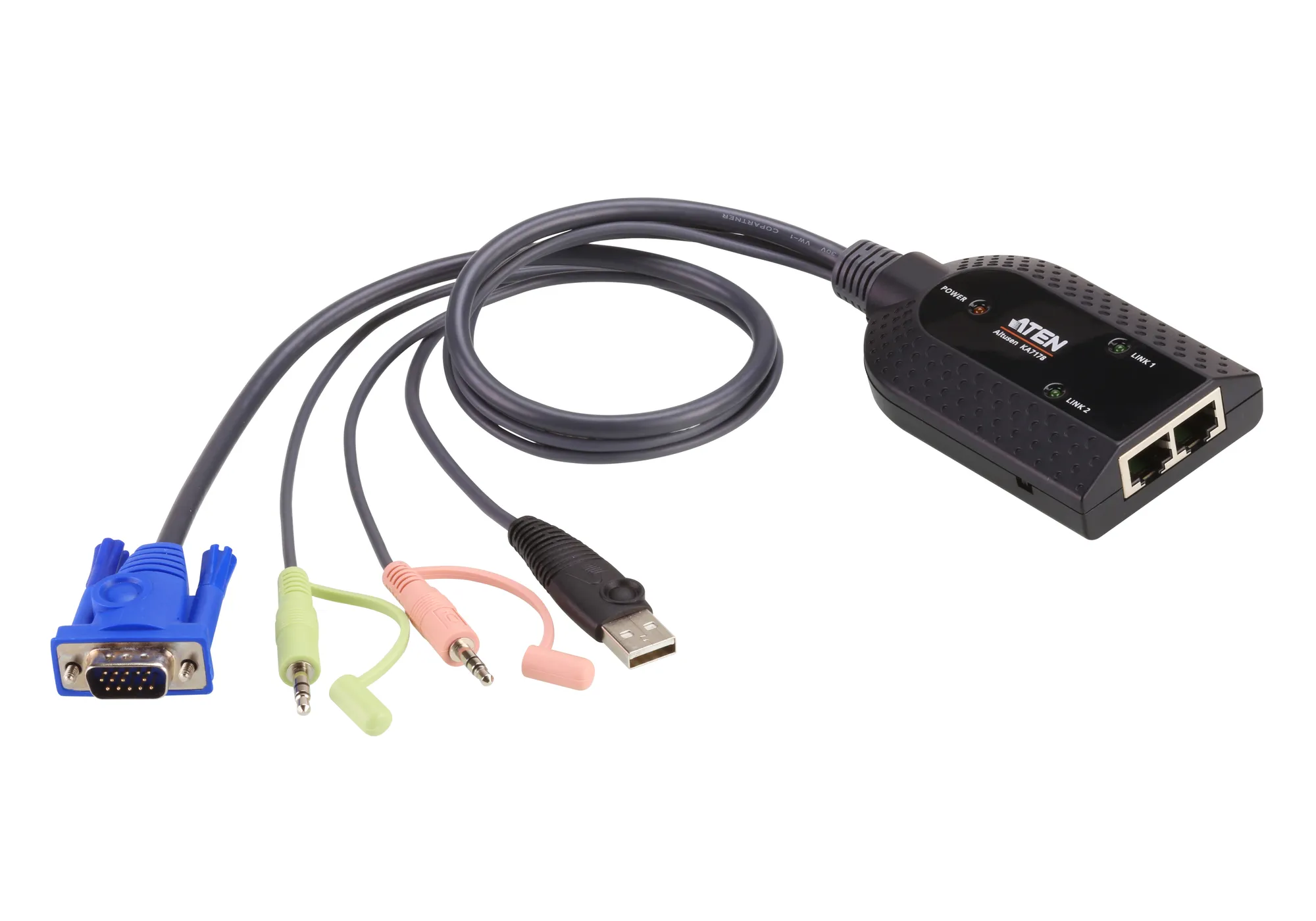 ATEN USB VGA CPU Adapter support Dual Output & Virtual Media (KA7178)
